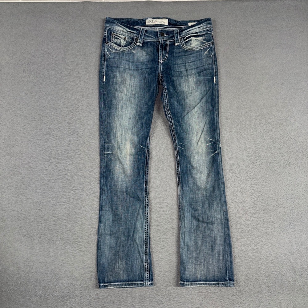 BKE Jeans Womens 31L (Fits 32x32) Blue Sabrina Bootcut Stretch Low Rise Denim